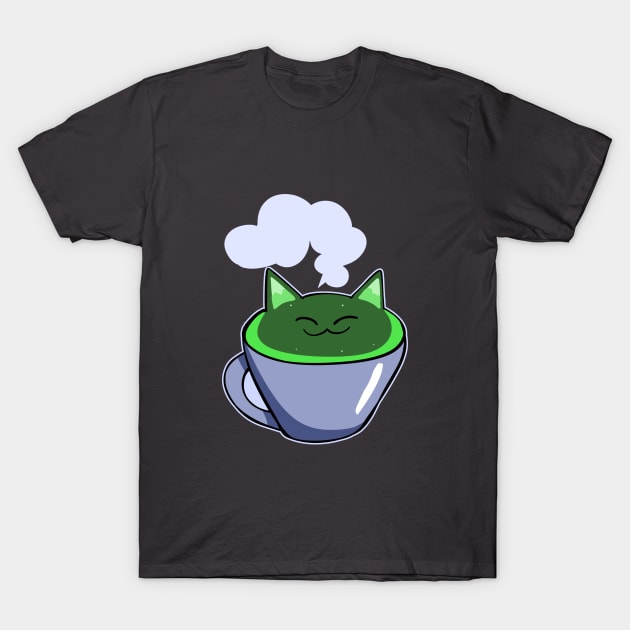 Tea CAt T-Shirt by wisdomeel